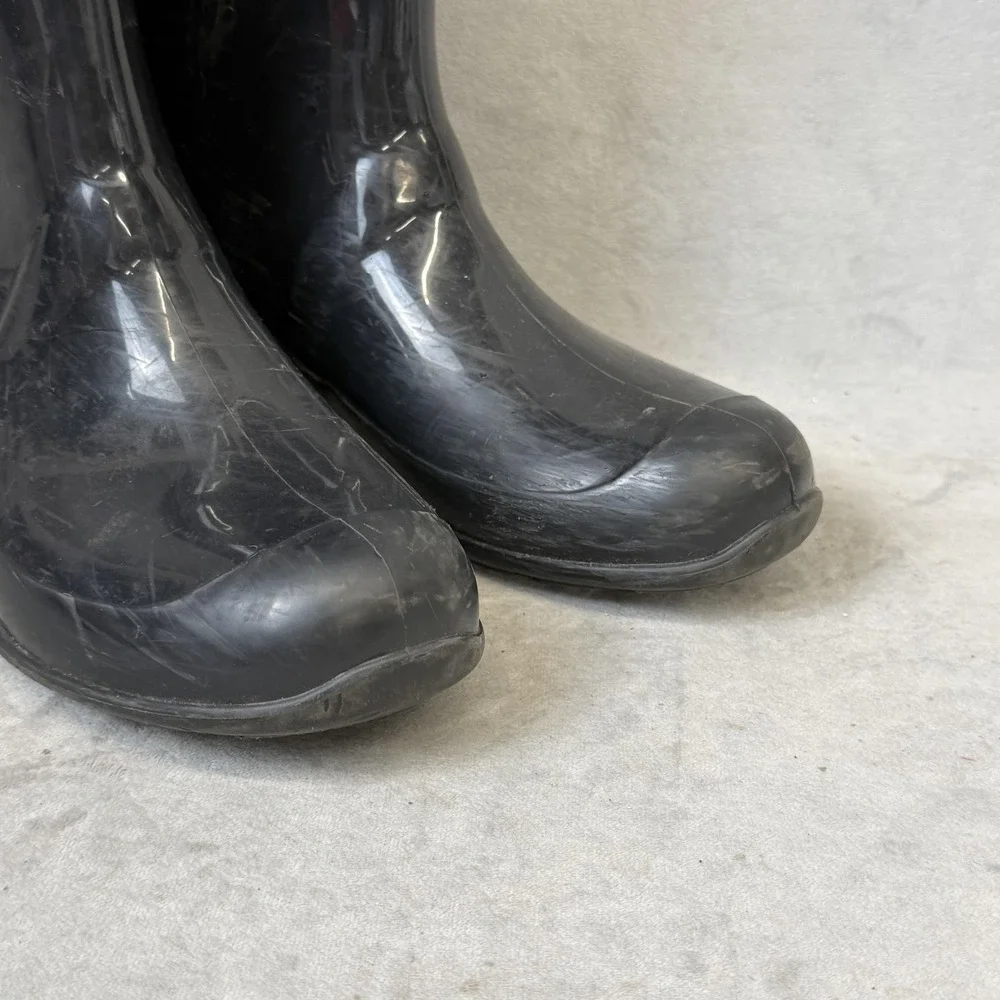 Kamik‎ Boots Mens Size 7 Black Rubber Waterproof Tall Rain Made In Canada